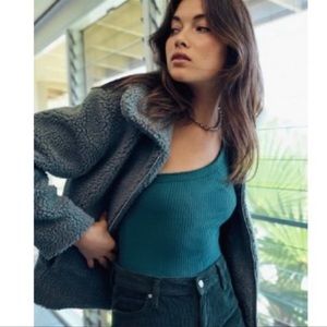 UPO Ribbed One Shoulder Tank Top